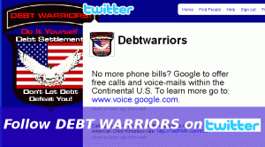 To Follow Debt Warriors on twitter: Click Here