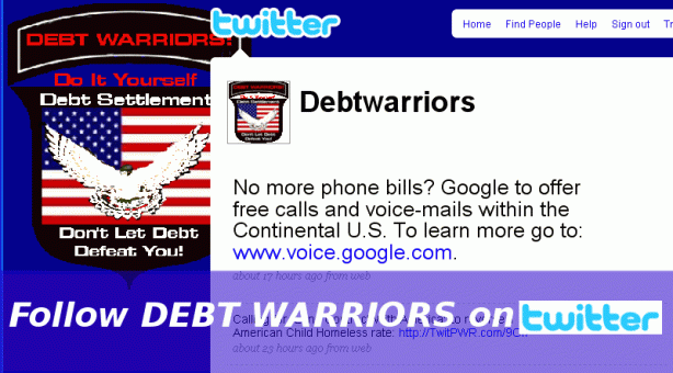 Get Debt Warriors Updates from twitter