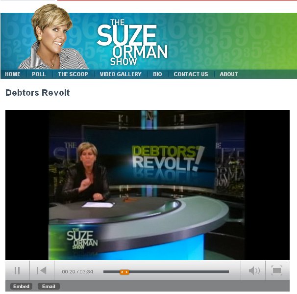 Suze Orman Discusses Debtors Revolt